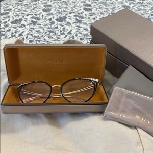 Bulgari Brown Tortoiseshell and Gold WOMENS Optical Frames